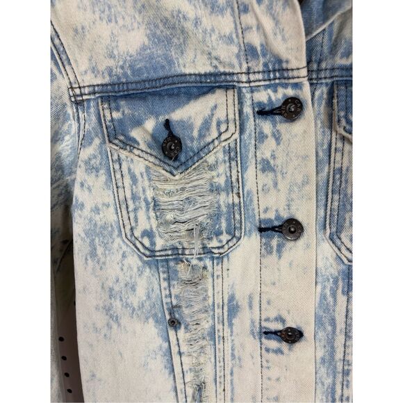 Carmar acid washed distressed denim jacket size Xs - Picture 4 of 8